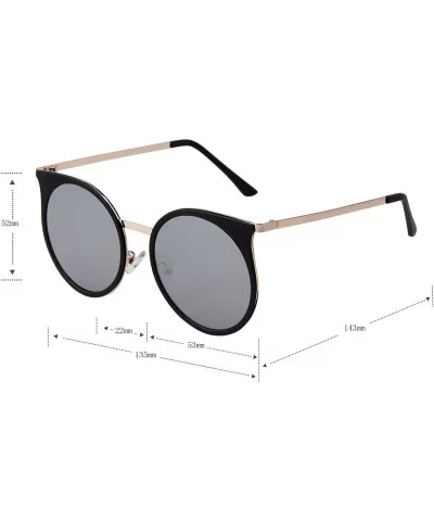 Retro Round Circle Women Sunglasses Men Driving UV Protection Glasses LS4702 - Silver - CR17YSDL8ZH $25.82 Round