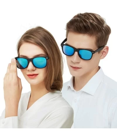 Vintage Sunglasses Mirrored Protection Lightweight - Revo Blue Mirrored - CG12E5OISYX $13.51 Square