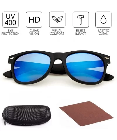 Vintage Sunglasses Mirrored Protection Lightweight - Revo Blue Mirrored - CG12E5OISYX $13.51 Square