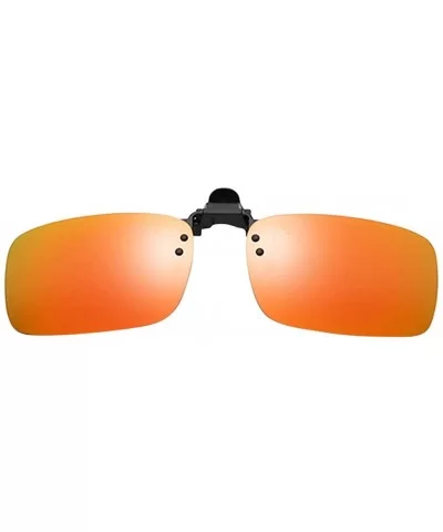 Polarized Clip-on Sunglasses for Women Men Prescription Anti-Glare Driving Glasses Outdoor Eyewear - Orange - C018UXTMEO2 $9....