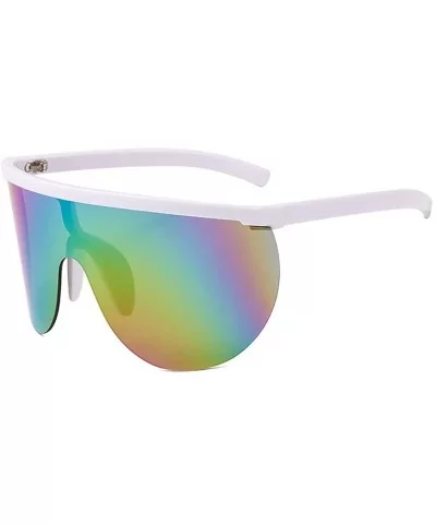 Oversized Frameless Sunglasses Windproof Sunglass - White - CO18XZISND6 $21.85 Oversized