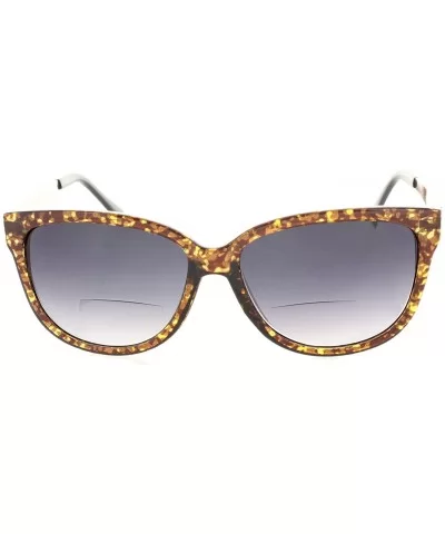 Bifocal Sunglasses Oversize - Designer Inspired Sun Readers UV400 Cateye Fashion - Speckled - CN187K2WM07 $14.11 Oversized