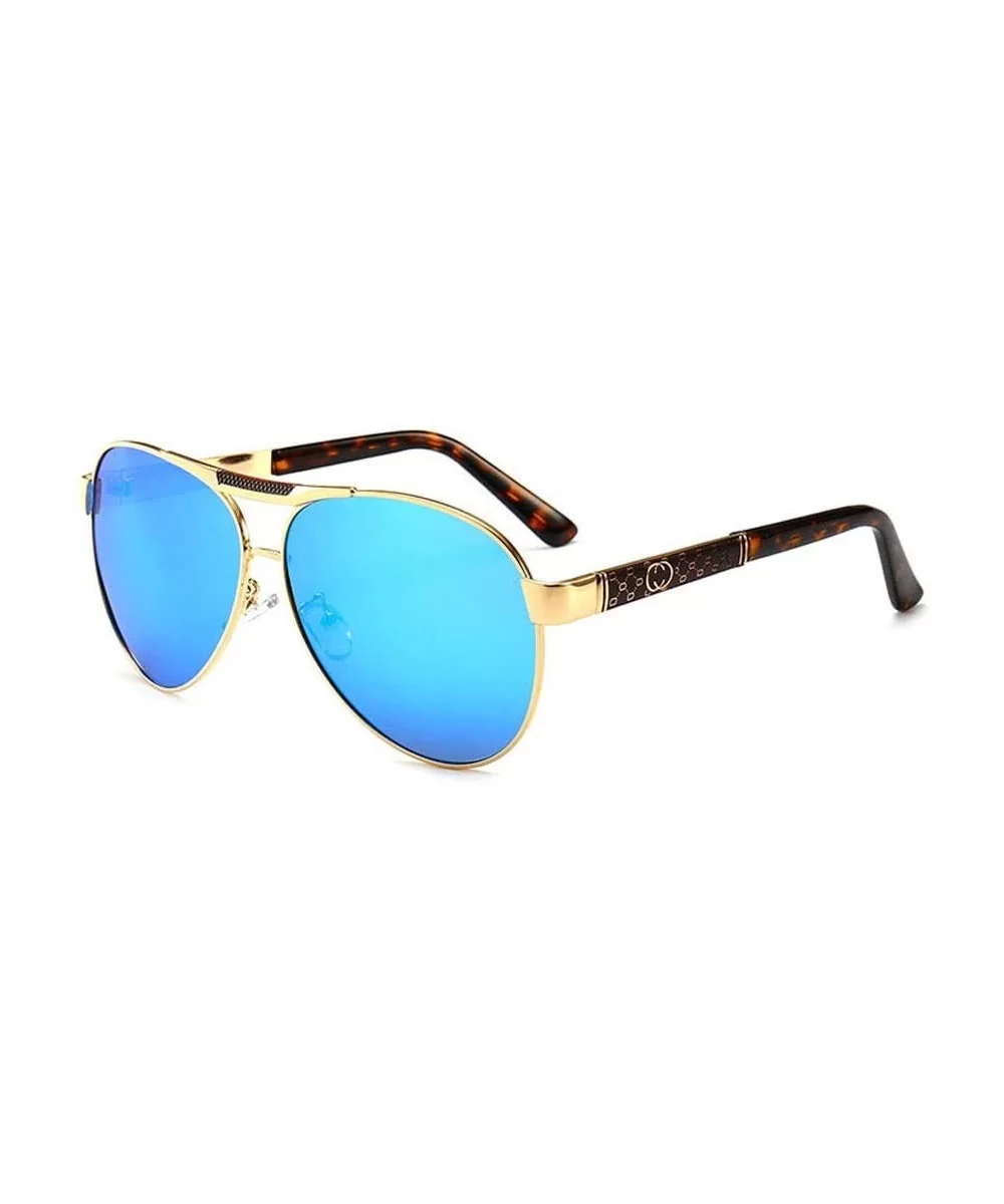 Men's Retro Sunglasses- Polarized Sunglasses- Full Frame Driving C4 - C4 - CI197N7OZ8Q $58.83 Sport