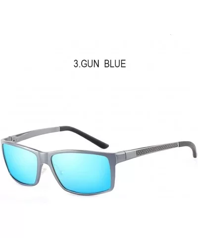 Polarized Photochromic Sunglasses Mens Lens Driving Glasses Driver Safty Goggles - 3gun Blue - CA194ORDG2S $44.84 Semi-rimless