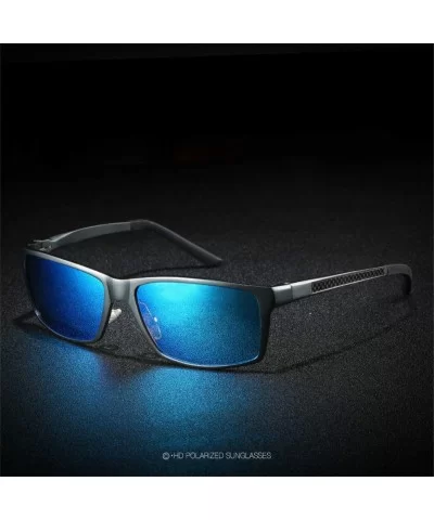 Polarized Photochromic Sunglasses Mens Lens Driving Glasses Driver Safty Goggles - 3gun Blue - CA194ORDG2S $44.84 Semi-rimless