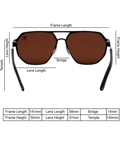 Aero Push Premium Designer Men Women Flat Lens Thin Metal Aviator Sunglasses - Brown Bronze - C9199LWKLZN $43.28 Aviator