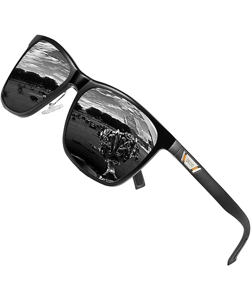 Unisex Metal Classic Polarized Sunglasses with UV400 Protection 3029H - Black Frame Gray Lens - CC18HXR8NUQ $37.32 Sport