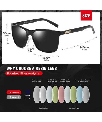 Unisex Metal Classic Polarized Sunglasses with UV400 Protection 3029H - Black Frame Gray Lens - CC18HXR8NUQ $37.32 Sport