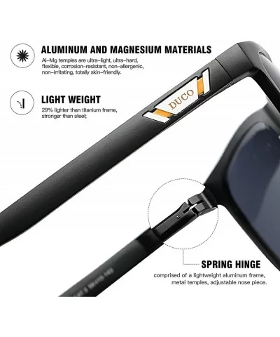 Unisex Metal Classic Polarized Sunglasses with UV400 Protection 3029H - Black Frame Gray Lens - CC18HXR8NUQ $37.32 Sport