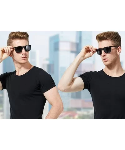 Unisex Metal Classic Polarized Sunglasses with UV400 Protection 3029H - Black Frame Gray Lens - CC18HXR8NUQ $37.32 Sport