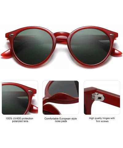 Classic Retro Round Polarized Sunglasses UV400 Mirrored Lens SJ2069 ALL ME - C218Q4AR78C $19.36 Round