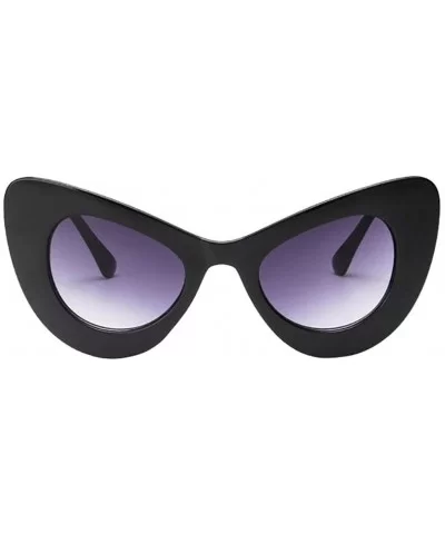 Women Sunglasses - Classic Cat Eye Big Oversized Thick Gothic Plastic Vintage Sunglasses (H) - CB18DC5KTO7 $13.13 Wayfarer