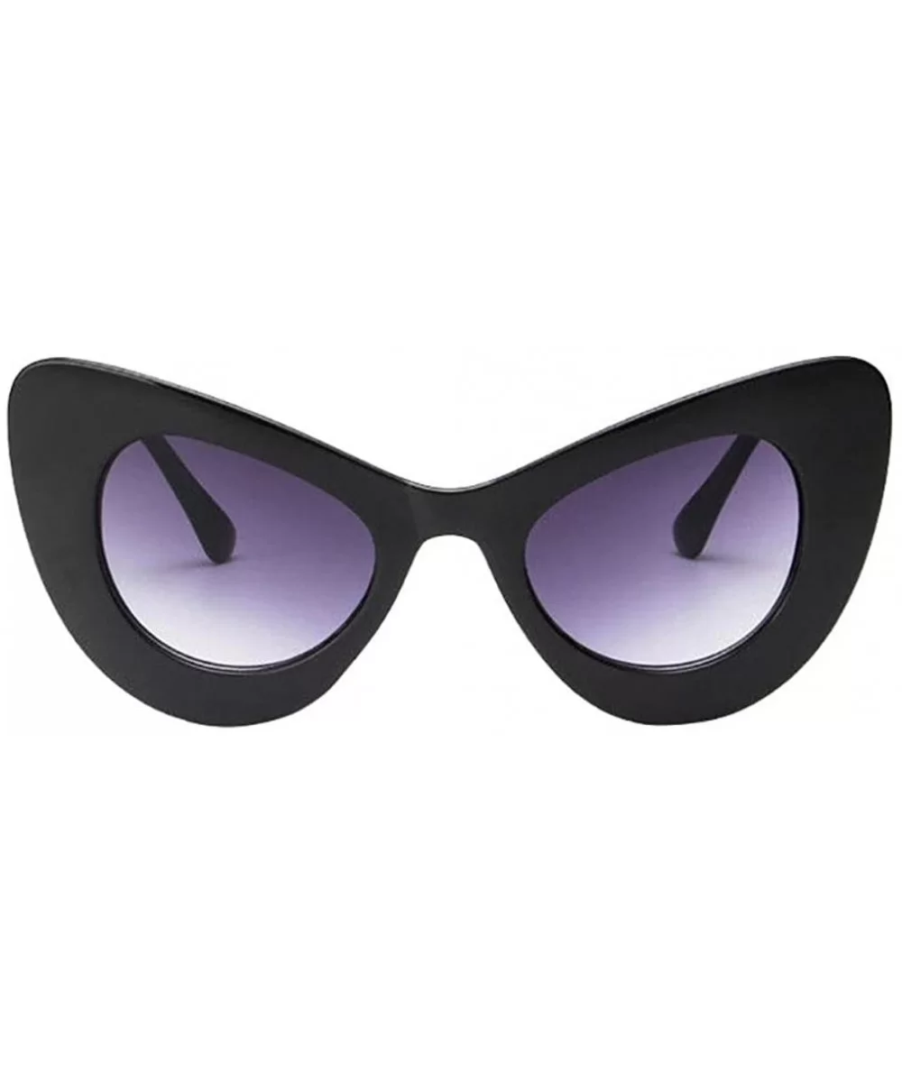 Women Sunglasses - Classic Cat Eye Big Oversized Thick Gothic Plastic Vintage Sunglasses (H) - CB18DC5KTO7 $13.13 Wayfarer