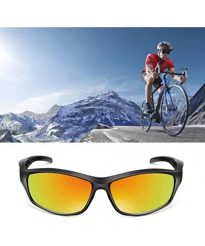 Aviator Sunglasses Polarized Professional Cycling - Red - CB18XNOISIU $49.88 Aviator