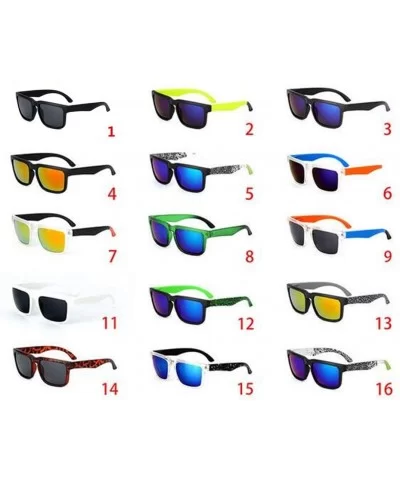 Vintage Sunglasses Men Reflective Mirror Sun Glasses Women Retro Square Driving Eyewear - 12 - CJ194ORTQKG $37.72 Semi-rimless