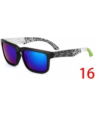 Vintage Sunglasses Men Reflective Mirror Sun Glasses Women Retro Square Driving Eyewear - 12 - CJ194ORTQKG $37.72 Semi-rimless