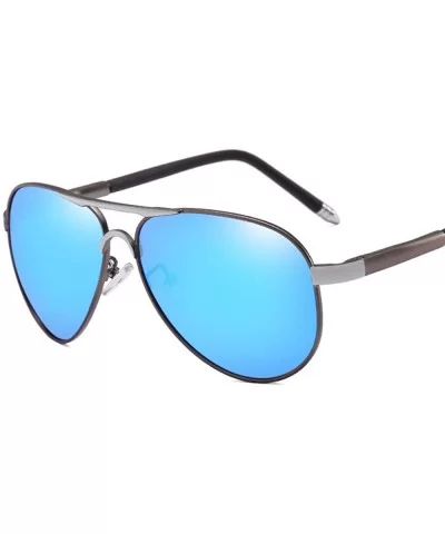 Polarizing sunglasses Men's sunglasses Toad glasses Metal polarizing glasses - E - CY18Q7C08I4 $50.23 Aviator