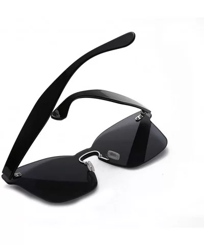 Women Unisex Fashion Chic Shades Acetate Frame UV Sun9134bk - CV18RR2KT96 $13.57 Sport