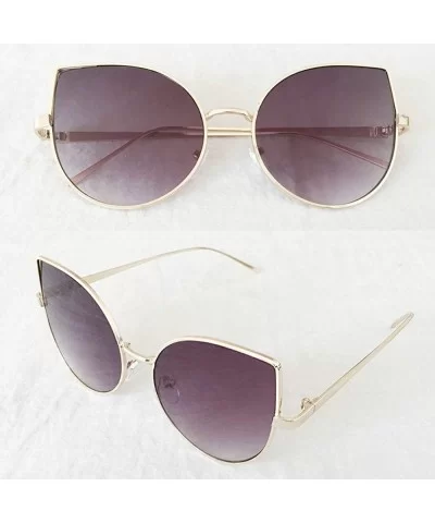 Vintage style Cat Ear Sunglasses for Women PC Resin UV 400 Protection Sunglasses - Grey - CT18SAS8QKI $33.71 Sport