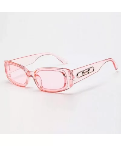 Unisex Rectangular Polarized Sunglasses for Women UV400 Protection Driving Eyewear - Pink - CT18TUXOOIE $12.74 Rectangular