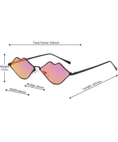 Fashion Lips Frame Plastic Lenses small Women Sunglasses UV400 - Purple - C218NNKE0G0 $12.45 Rectangular