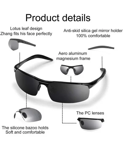 Polarized Sports Sunglasses for Men -Driving Cycling Fishing Sunglasses Men Women Lightweight UV400 Protection - CX18UXL37DU ...