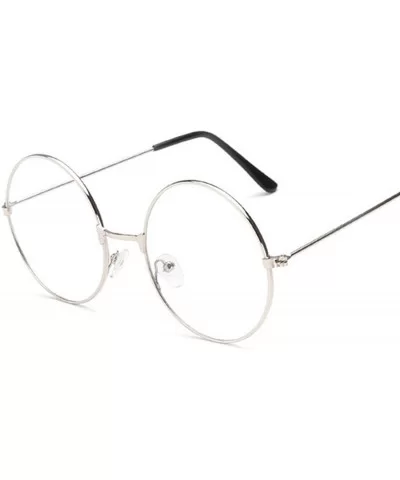 Fashion Vintage Retro Metal Frame Clear Lens Glasses Nerd Geek Eyewear Eyeglasses Oversized Round Circle Eye - CA198ZZH5AZ $5...