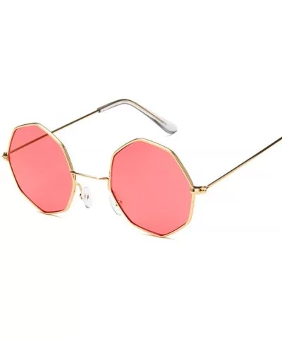 Fashion Unisex Polygon Sunglasses Women Classic Sea Gradient Shades Sun Glasses Small Square Alloy Mirror - CD198ZMWODA $56.4...