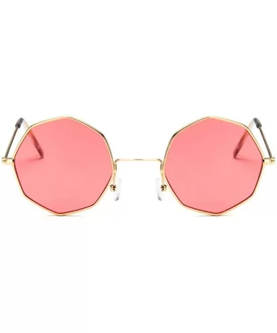 Fashion Unisex Polygon Sunglasses Women Classic Sea Gradient Shades Sun Glasses Small Square Alloy Mirror - CD198ZMWODA $56.4...