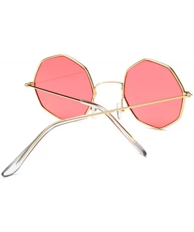 Fashion Unisex Polygon Sunglasses Women Classic Sea Gradient Shades Sun Glasses Small Square Alloy Mirror - CD198ZMWODA $56.4...