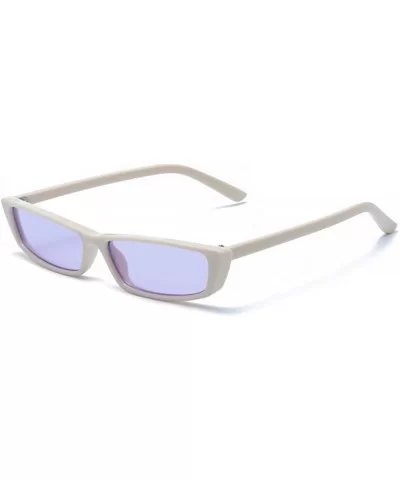 Fashion Vintage Rectangle Sunglasses Glasses - Purple - CK189OUD3CY $15.54 Square