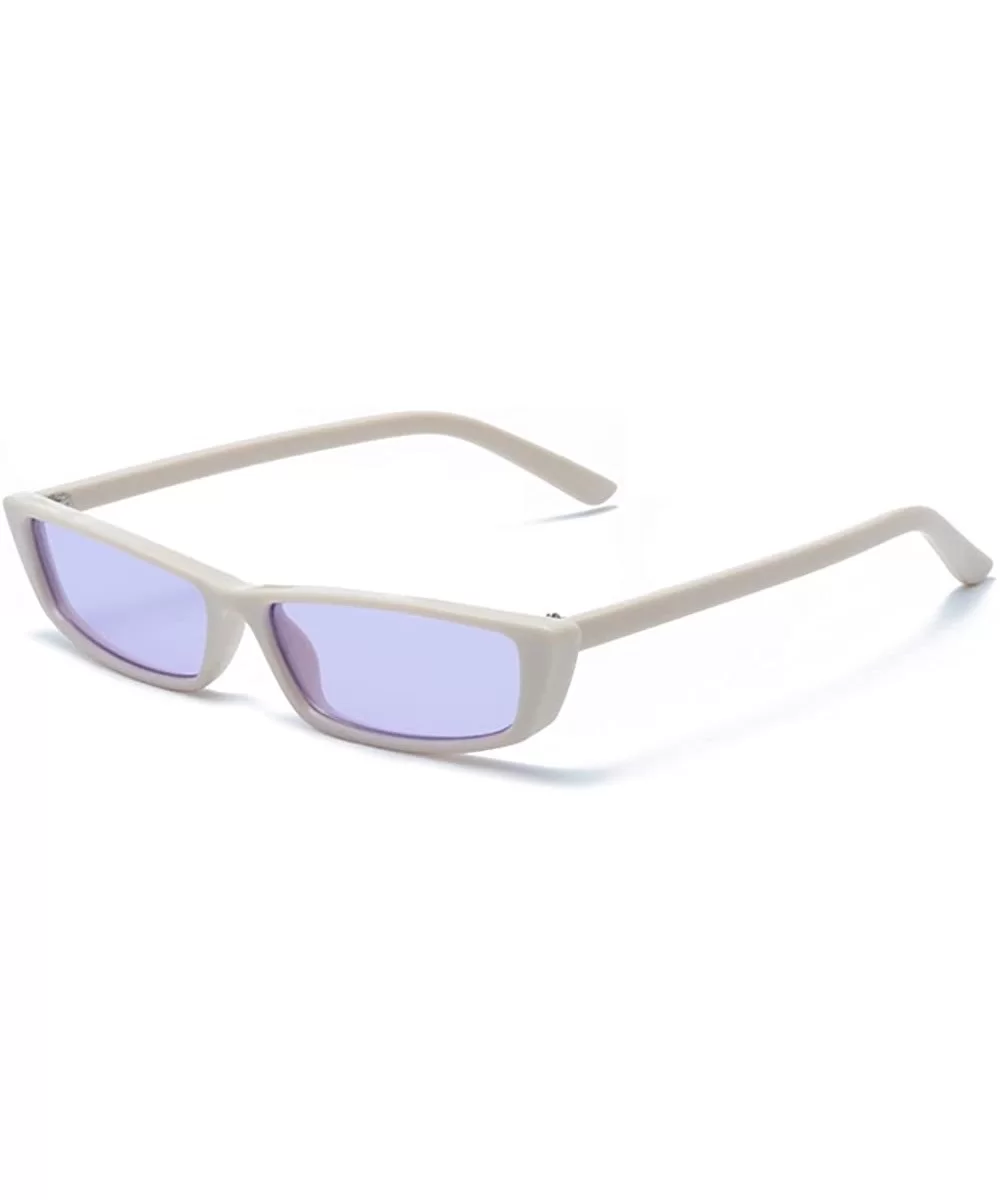 Fashion Vintage Rectangle Sunglasses Glasses - Purple - CK189OUD3CY $15.54 Square