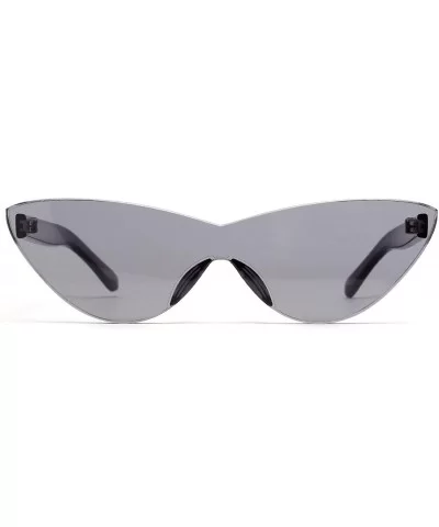 Fashion Frameless Sunglasses Vintage glasses - Gray - C618SSO0DD0 $16.72 Rectangular