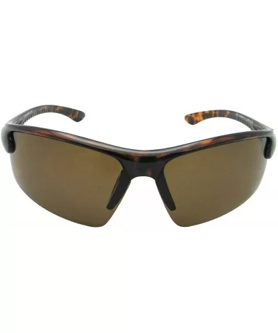 1.1mm Thick Polarized Lens Wrap Around Sunglasses PSR51 - Tortoise Frame Brown Lenses - CT18LYACNHM $22.99 Wrap