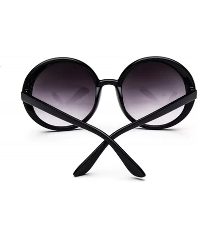 Round Sunglasses Women Vintage Classic Hip Hop Style Sun Glasses Female Brand Designer Double Bridge Frame - CQ198A47EAS $54....