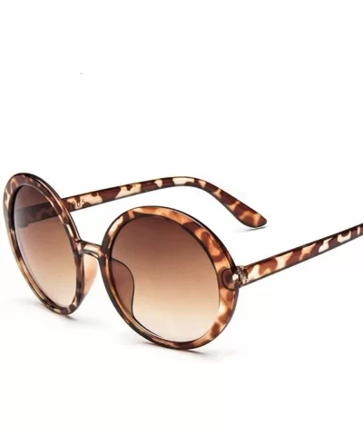 Round Sunglasses Women Vintage Classic Hip Hop Style Sun Glasses Female Brand Designer Double Bridge Frame - CQ198A47EAS $54....