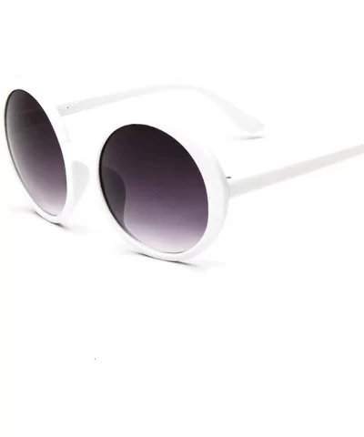 Round Sunglasses Women Vintage Classic Hip Hop Style Sun Glasses Female Brand Designer Double Bridge Frame - CQ198A47EAS $54....