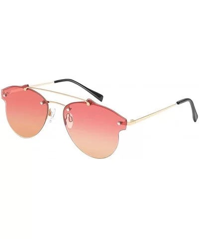 Classic Cat Eye Sunglasses for Women Oversized Metal Frame Mirrored - Kbrg-001 - C718QW7OQUZ $11.25 Rectangular