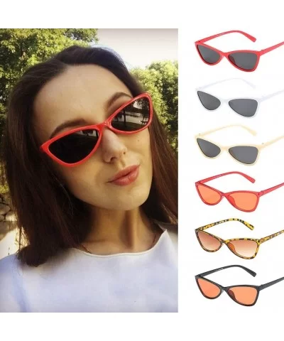 Womens Men Oversized Polarized Sunglasses Retro Protection Plastic Frame Sun Glasses for Driving - Multicolor -C - CY18OORHXU...