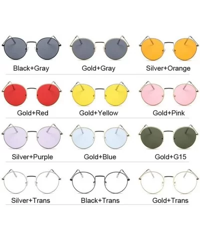 Vintage Classic Metal Round Sunglasses Women Small New Retro Red Orange Pink Clear Glasses Shades UV400 - CL199CGC4WC $44.16 ...