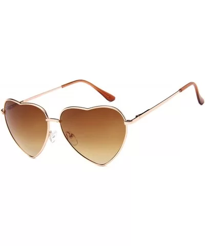 Sunglasses Women Brand Designer Candy Color Gradient Sun Glasses Outdoor Goggles Party - Gold Double Tea - CM18WD7HDLZ $18.53...