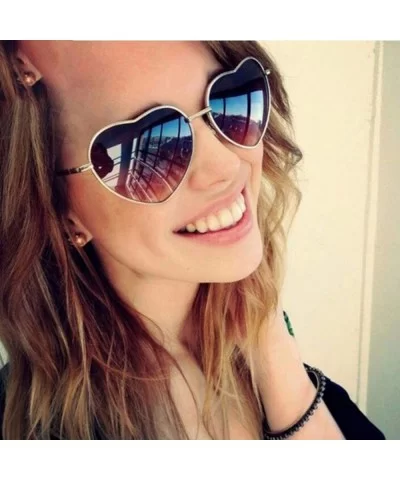 Sunglasses Women Brand Designer Candy Color Gradient Sun Glasses Outdoor Goggles Party - Gold Double Tea - CM18WD7HDLZ $18.53...