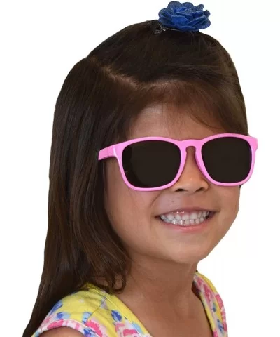 Vintage Silicone - Best First Sunglasses for Kids Age 4-7 Year. - Pink & Pink/Teal - C718YZCN3WS $14.78 Oval