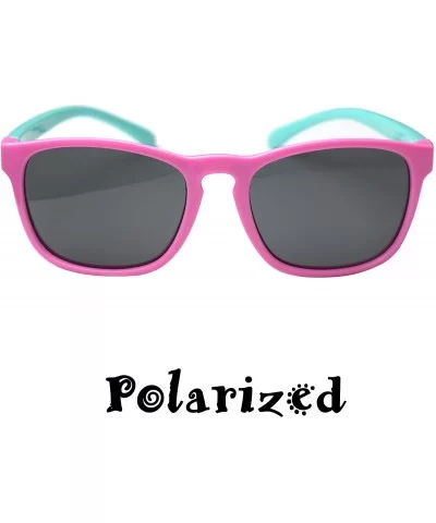 Vintage Silicone - Best First Sunglasses for Kids Age 4-7 Year. - Pink & Pink/Teal - C718YZCN3WS $14.78 Oval