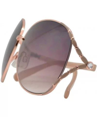 Womens Fashion Designer Elegant Butterfly Sunglasses - Gradient UV 400 Protection - Taupe + Brown W/Rhinestone - CL194QZS58C ...