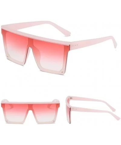 Women Men Sunglasses Square Oversized Flat Top Fashion Shades Sun Glasses Vintage (F) - F - C91903DY8A2 $11.80 Aviator