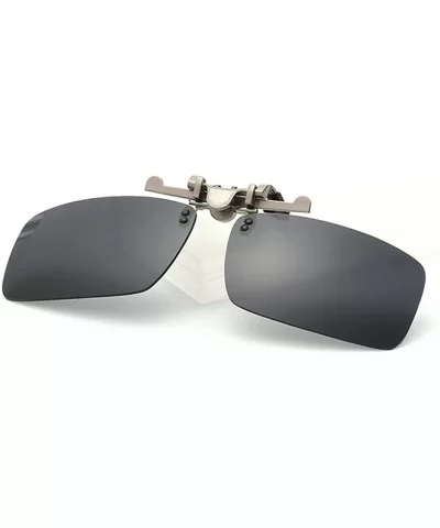 Unsiex Fashion Clip-on Flip-up Polarized Driving Fishing Rectangular Sunglasses - C1 - CX18QWHCHL6 $20.50 Rectangular