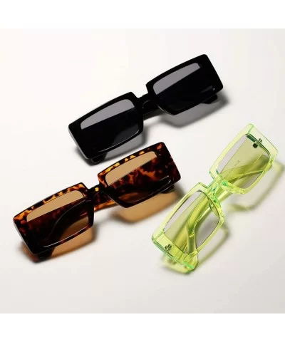 Rectangular Sunglasses Women Retro Summer Beach Male Sun Glasses Female Gift Items Uv400 - Full Black - CY1999Q79AU $14.94 Re...