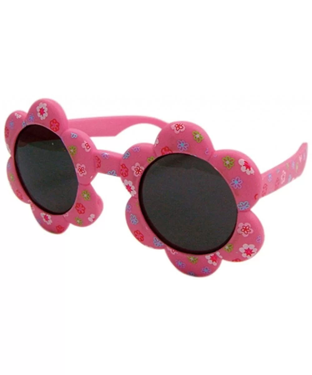 Fashion UV400 Sunglasses for Kids - Flower - Pink - C518D230R35 $18.75 Round