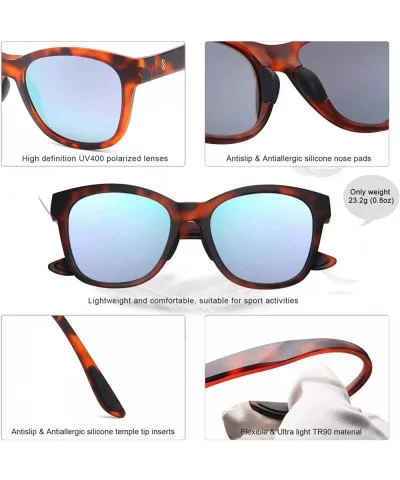 Womens Sport Polarized Sunglasses Square TR90 Frame UV400 Lenses SJ2089 - CT194XT0RL9 $24.19 Square